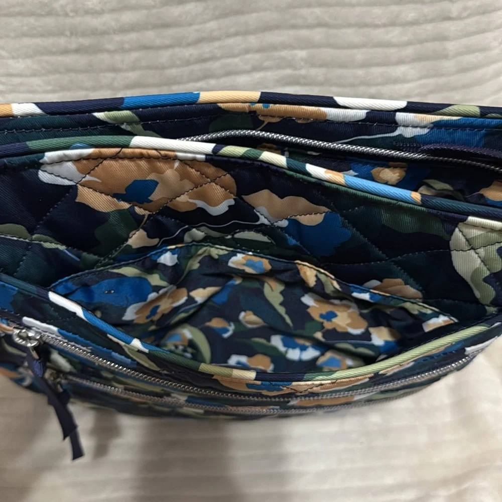 Vera Bradley Performance Twill Triple Zip Hipster Crossbody Bag - Immersed Bloom